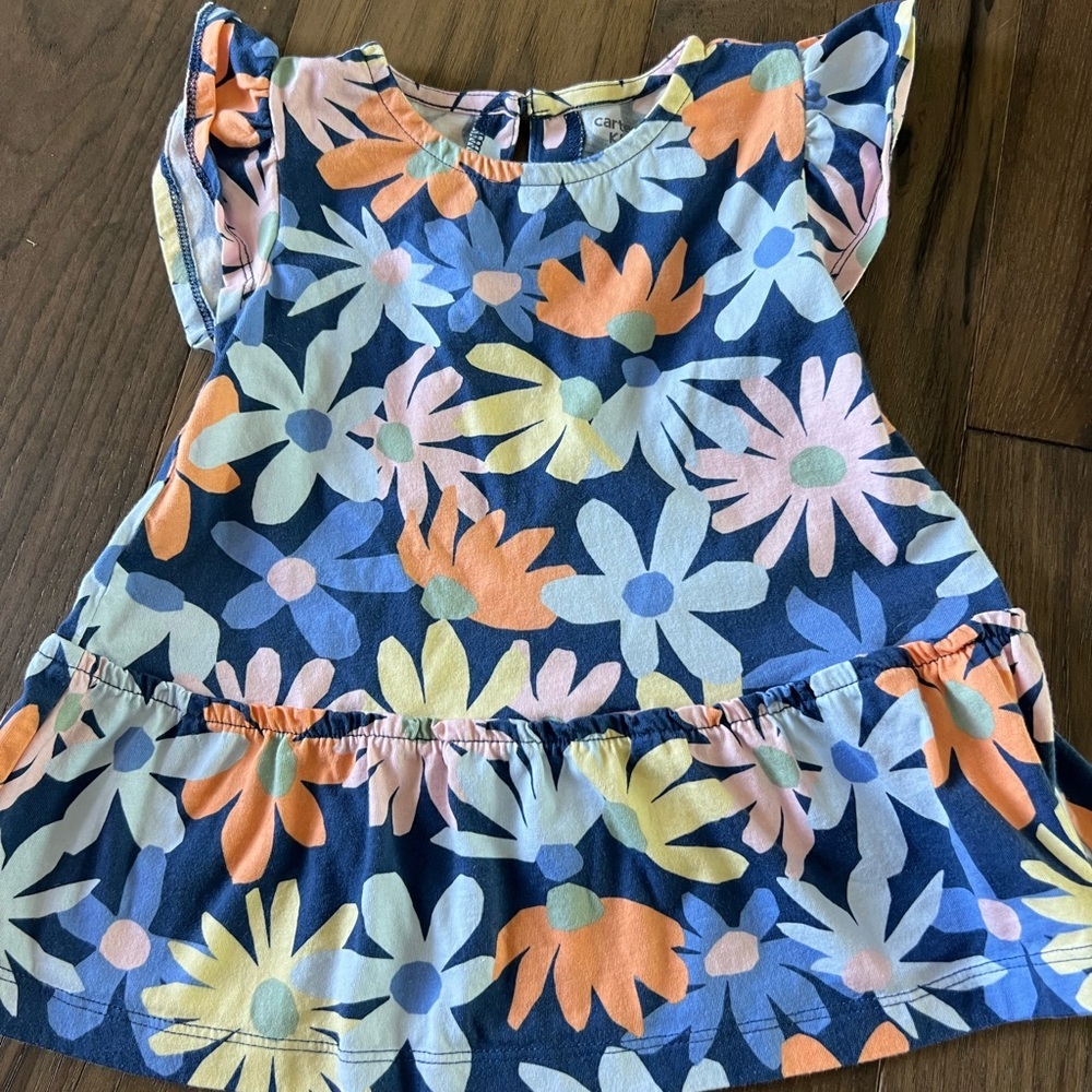 Carters Peplum Floral Top Girls 4T